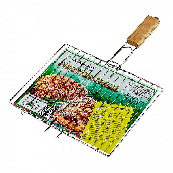 УЦЕНКА Решетка гриль Lesnikovo Эконом РГМ3НЭ для мяса 300*220*432 мм