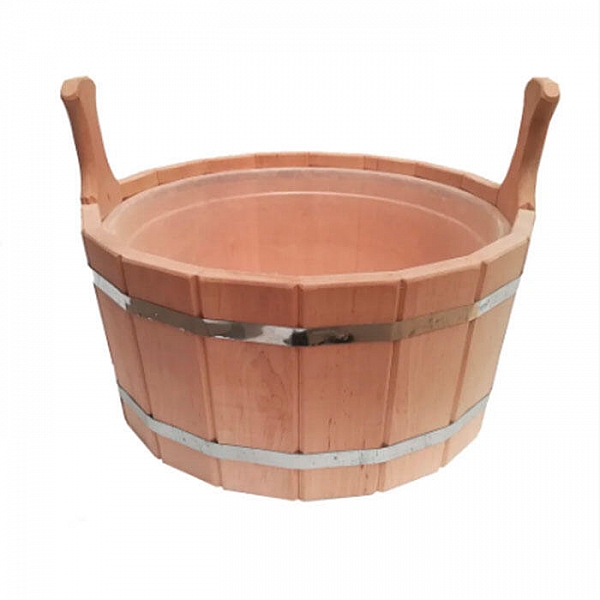 Шайка Ольха ПЛ-14 двуручная с пластиковой вкладкой 12 л