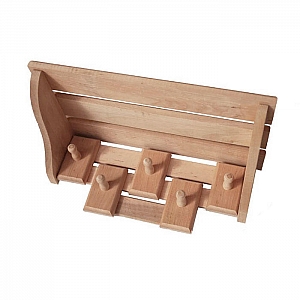 Полка комбинированная СаунаОпт ПК-5 5 креплений ольха