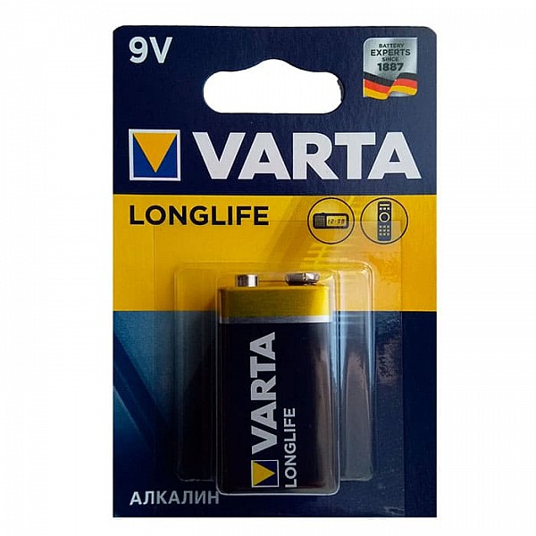 Батарейка Varta Longlife 6LP3146 9V алкалиновая крона