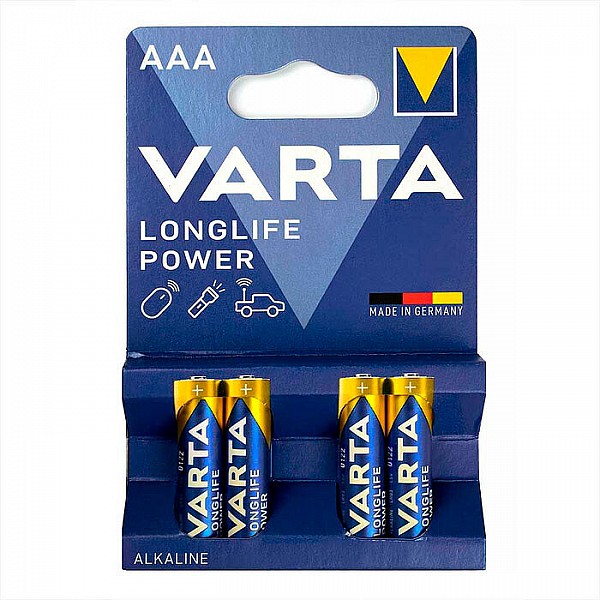 Батарейка Varta Longlife Power LR03 4 ААА алкалиновая