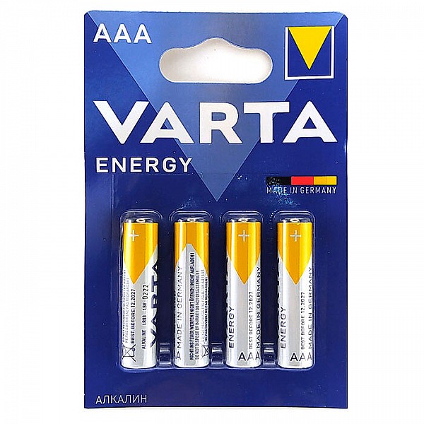 Батарейка Varta Energy AAA LR03 алкалиновая 4 шт