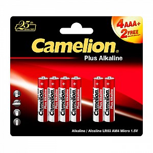 Батарейка Camelion Plus Alkaline 14112 4+2 1.5В 4+2LR03-BP