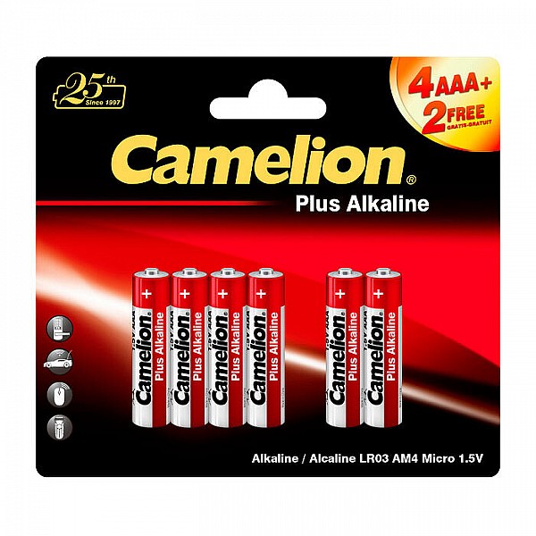 Батарейка Camelion Plus Alkaline 14112 4+2 1.5В 4+2LR03-BP