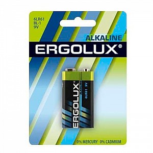 Батарейка Ergolux Alkaline BL-1 6LR61 11753 9В