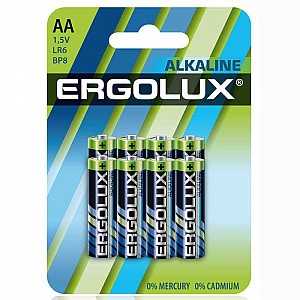 Батарейка Ergolux Alkaline 14815 1.5В BL8 LR6 LR6 BP8