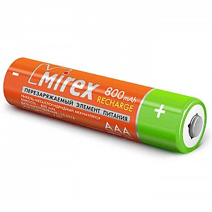 Аккумулятор Ni-MH Mirex HR03 / AAA 800mAh 1.2V 4BP