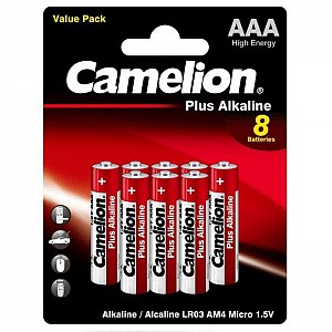 Батарейка Camelion Plus Alkaline LR03-BP8 (5+3) 14134 1.5В LR03 BL8