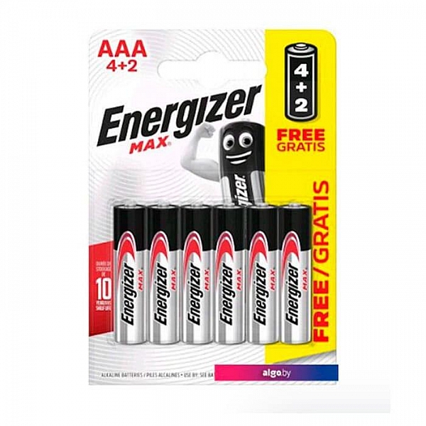 Батарейка Energizer MAX LR03 AAA BL4+2 6 шт