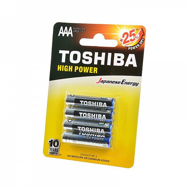 Батарейка Toshiba High Power LR03GCP BP-4 алкалиновая