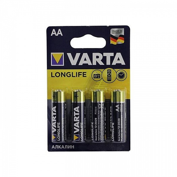 Батарейка Varta Longlife 4 AA LR6 алкалиновая