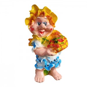 Фигура садовая Девочка с цветами