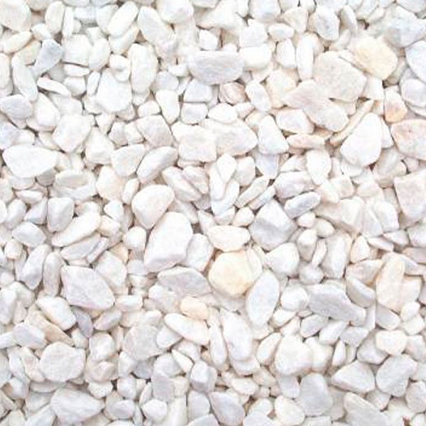 Щебень декоративный мраморный 7-12 мм Каменный двор белый 20 кг