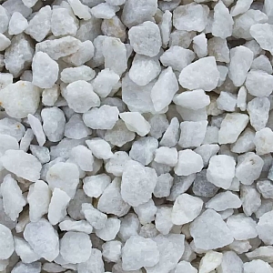 Щебень декоративный мраморный 20-40 мм РуБелЭко ЩМ 20-40 белый 20 кг
