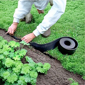 Лента бордюрная Plastline прямая высота 20 см черная. Изображение - 1