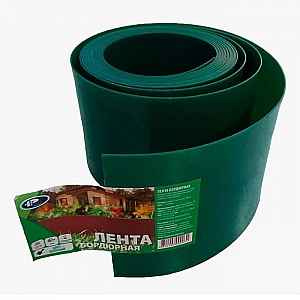 Лента бордюрная Plastline прямая высота 15 см зеленая. Изображение - 1