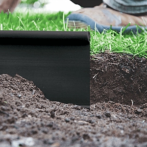 Лента газонная Bradas ЛПР-Ч пластиковая черная прямая канта 18 м*12.5 см. Изображение - 1