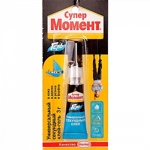 Клей Супер Момент секундный гель универсальный 3 г прозрачный