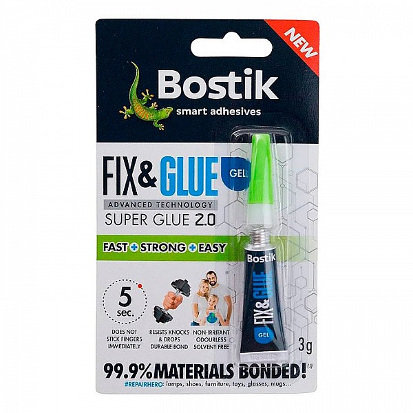 Клей Bostik Fix & Glue Zel секундный 2 г
