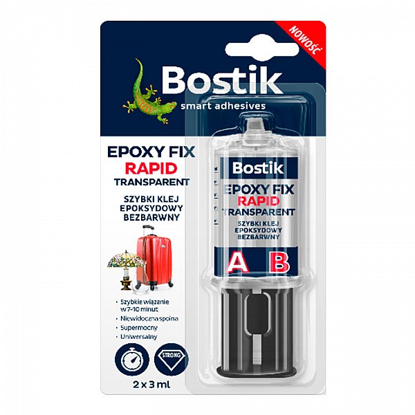 Клей Bostik Epoxy Fix Rapid Transparent быстрого отверждения 2*3 мл