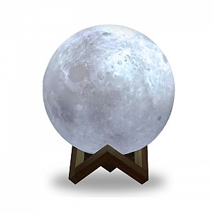 Светильник настольный Gauss 3D Луна NN001 1W D10 см белый