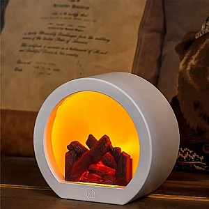 Декоративный светильник Artstyle TL-956W Миникамин с эффектом пламени камина белый. Изображение - 1