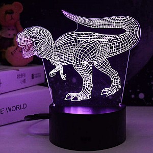 Ночник Camelion NL-405 Динозавр LED 3Вт RGB USB 3АА (в комплект не входят)