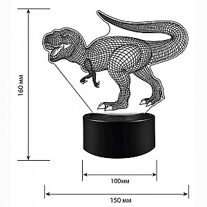Ночник Camelion NL-405 Динозавр LED 3Вт RGB USB 3АА (в комплект не входят). Изображение - 1