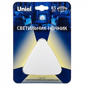 Светильник-ночник Uniel DTL-320 Треугольник White Sensor UL-00007223 с фотосенсором день-ночь белый. Изображение - 3