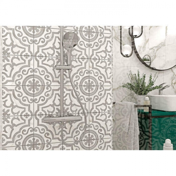 Керамогранит Cersanit Siena 17226 420*420 мм узоры белый