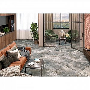 Керамогранит Alma Ceramica Vulcano GFA57VLC70L 570*570 мм темно-серый. Изображение - 1
