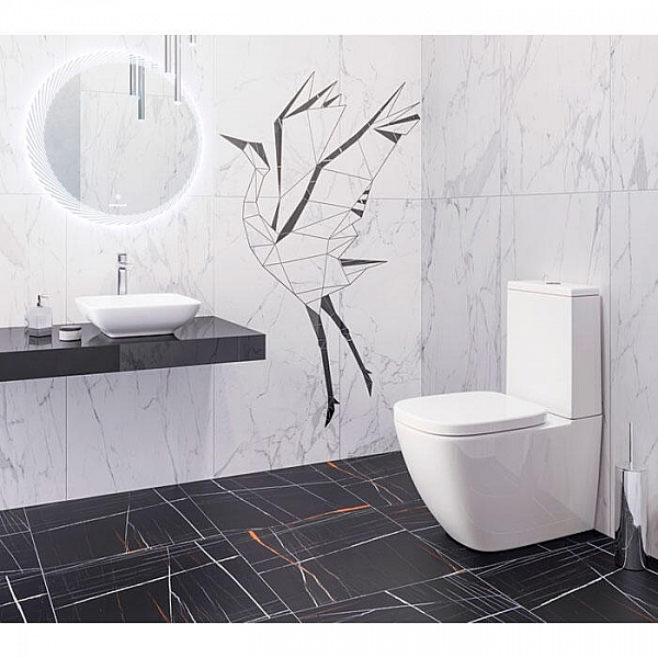 Керамогранит Kerranova Nero Dorato K-1004/MR 600*600 мм черный