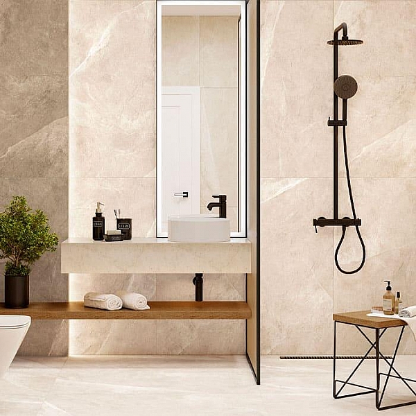 Керамогранит Alma Ceramica Basalto GFA57BST04R 570*570 мм бежевый