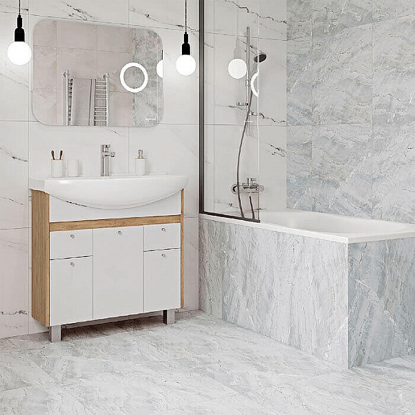 Керамогранит Grasaro Genio G-3021/MR 600*600 мм светло-серый