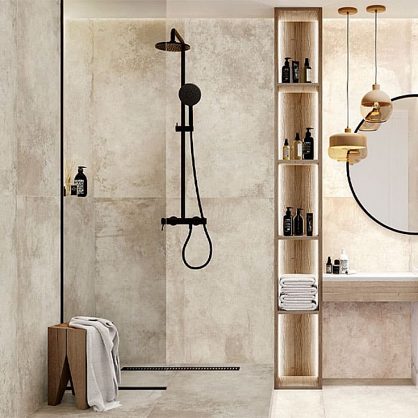 Керамогранит Alma Ceramica Cemento GFA114CMT40R 570*1140 мм коричневый