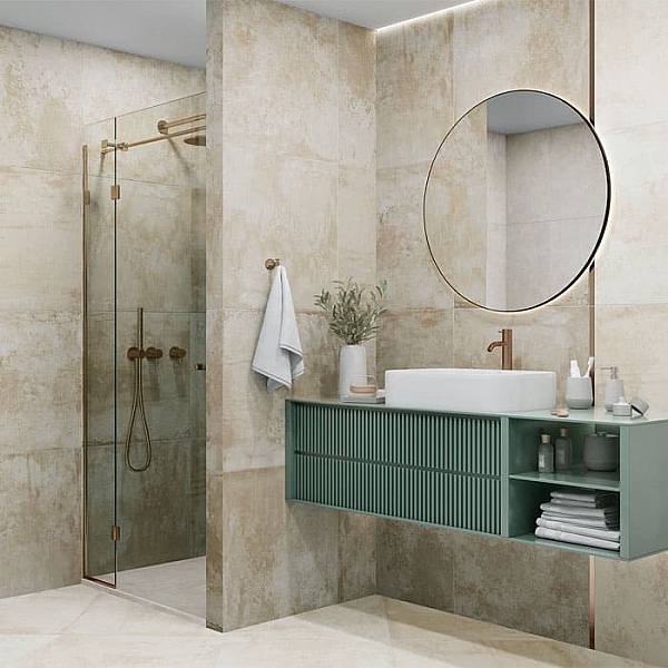 Керамогранит Alma Ceramica Cemento GFA114CMT40R 570*1140 мм коричневый