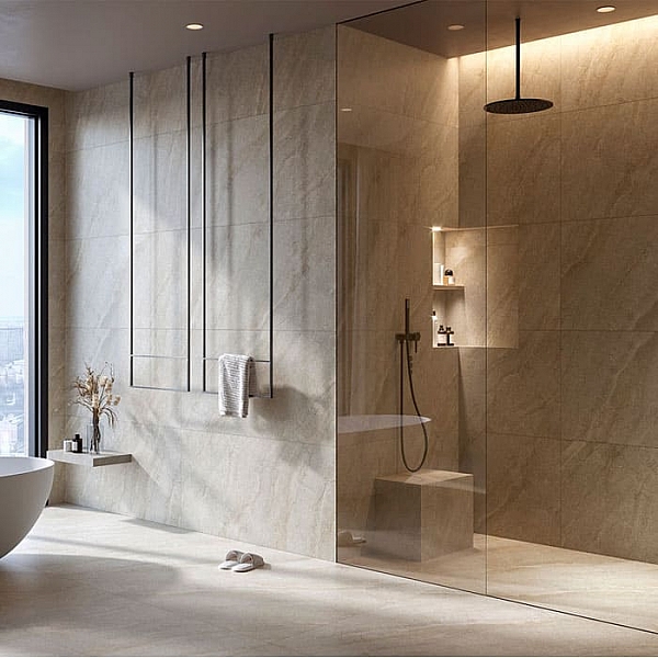 Керамогранит Kerranova Bereg K-2403/MR 1200*600 мм серо-бежевый