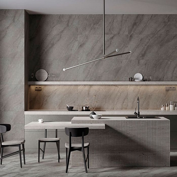 Керамогранит Kerranova Bereg K-2404/MR 1200*600 мм светло-серый