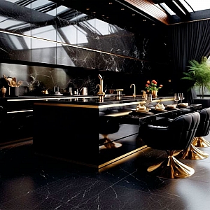 Керамогранит Zerde Tile Royal 600*600 мм black mat. Изображение - 2