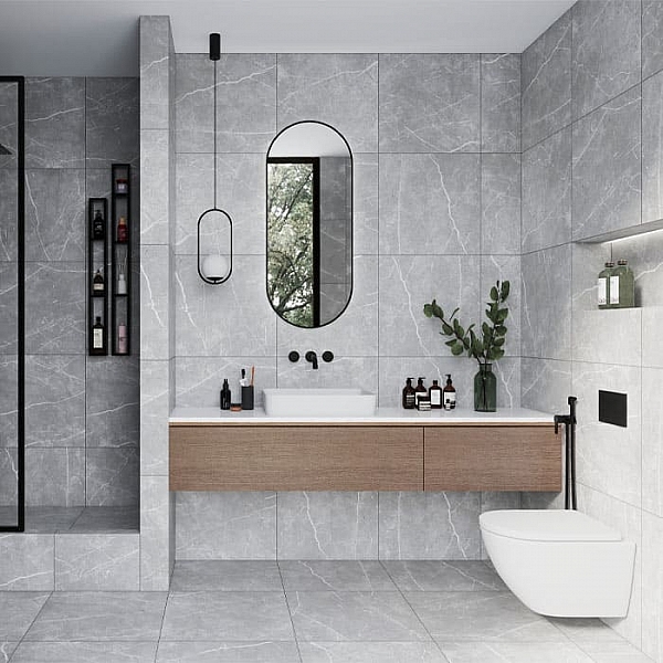 Керамогранит Progres Marble Line NR0382 600*600 мм светло-серый