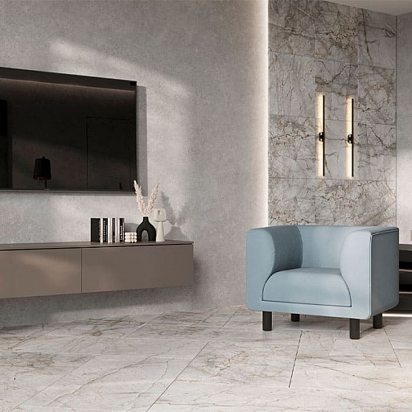 Керамогранит Грани Таганая Petra GRS02-15MD 600*600 мм камень серебристо-бежевый