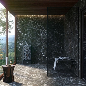 Керамогранит Грани Таганая Simbel GRS05-02 600*600 мм мрамор черно-серый. Изображение - 1