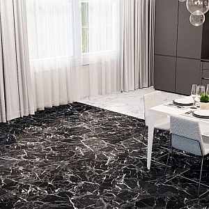 Керамогранит Грани Таганая Simbel GRS05-02 600*600 мм мрамор черно-серый. Изображение - 2