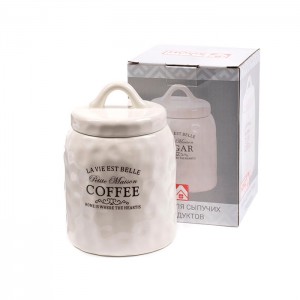 Банка для сыпучих продуктов Home Line Coffee HC21A48-C код 237180 керамическая 700 мл