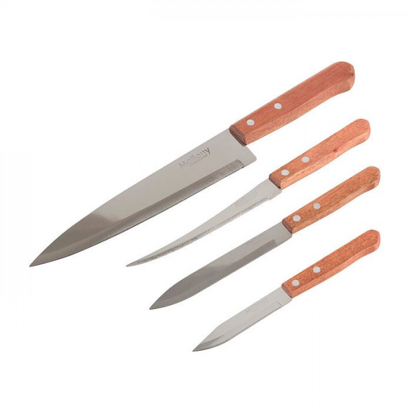 Набор ножей Mallony Albero 007092 с деревянной рукояткой 4 шт