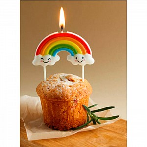 Свеча для торта FNtastic радуга 8 см 11 см парафин. Изображение - 2