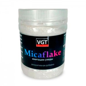 Добавка декоративная VGT Micaflake 2000 мкм 0.09 кг серебристо-белая