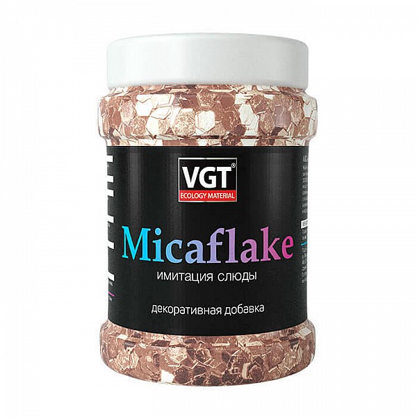 Добавка декоративная VGT Micaflake 2000 мкм 0.04 кг золотистая