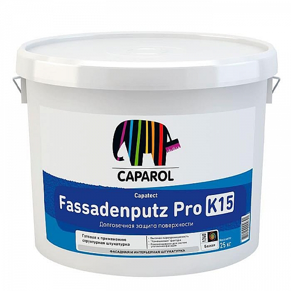 Штукатурка декоративная Caparol Capatect-Fassadenputz Pro K15 Base 1 25 кг белая