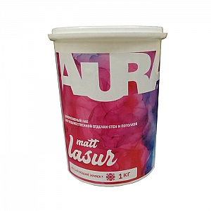 УЦЕНКА Лак водно-дисперсионный акриловый Aura Lasur Matt 1 кг сине-черный